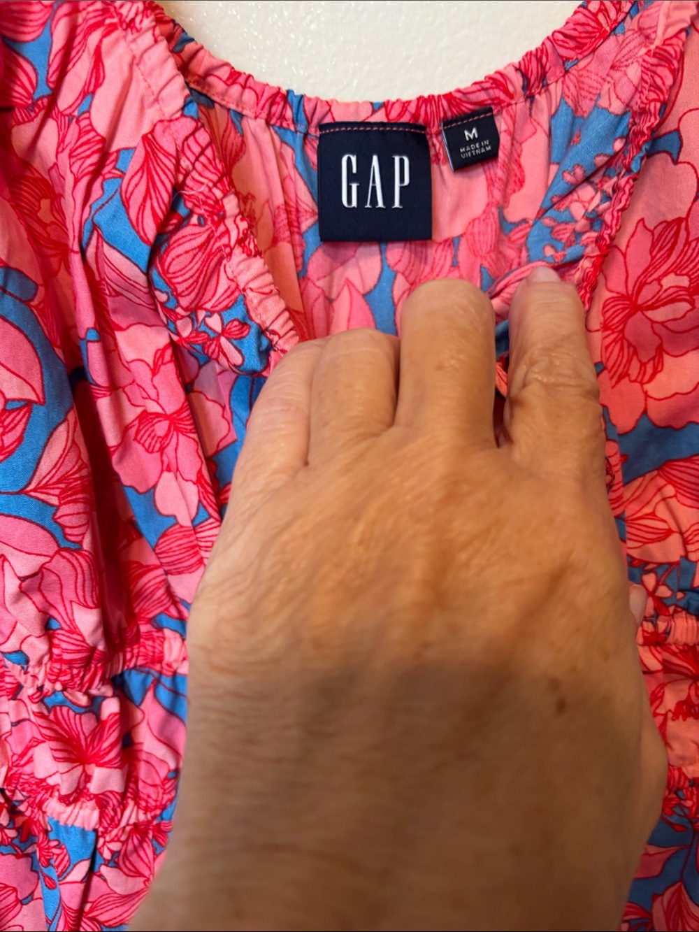 GAP Pink and Blue Floral Summer Dress . Size Medium - Picture 4 of 8
